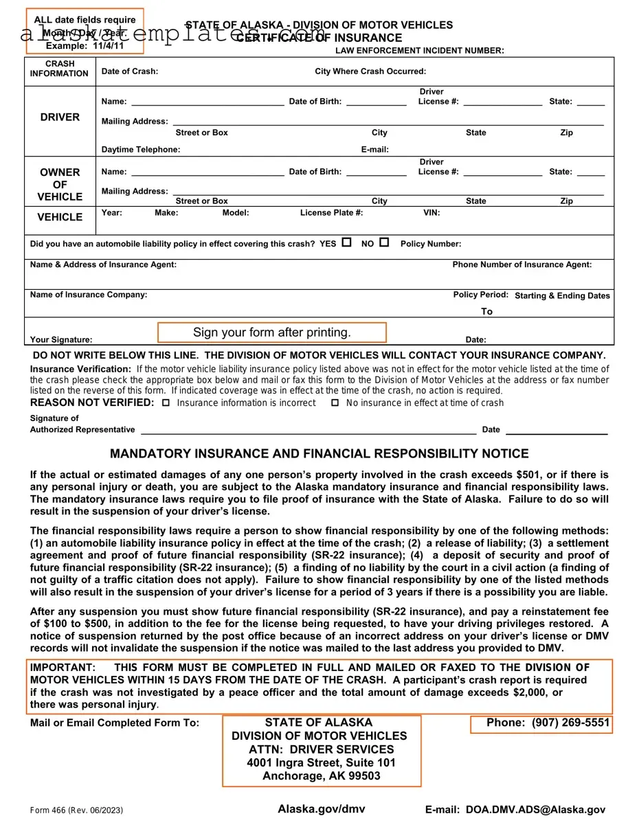 Fill in Your Alaska 466 Form