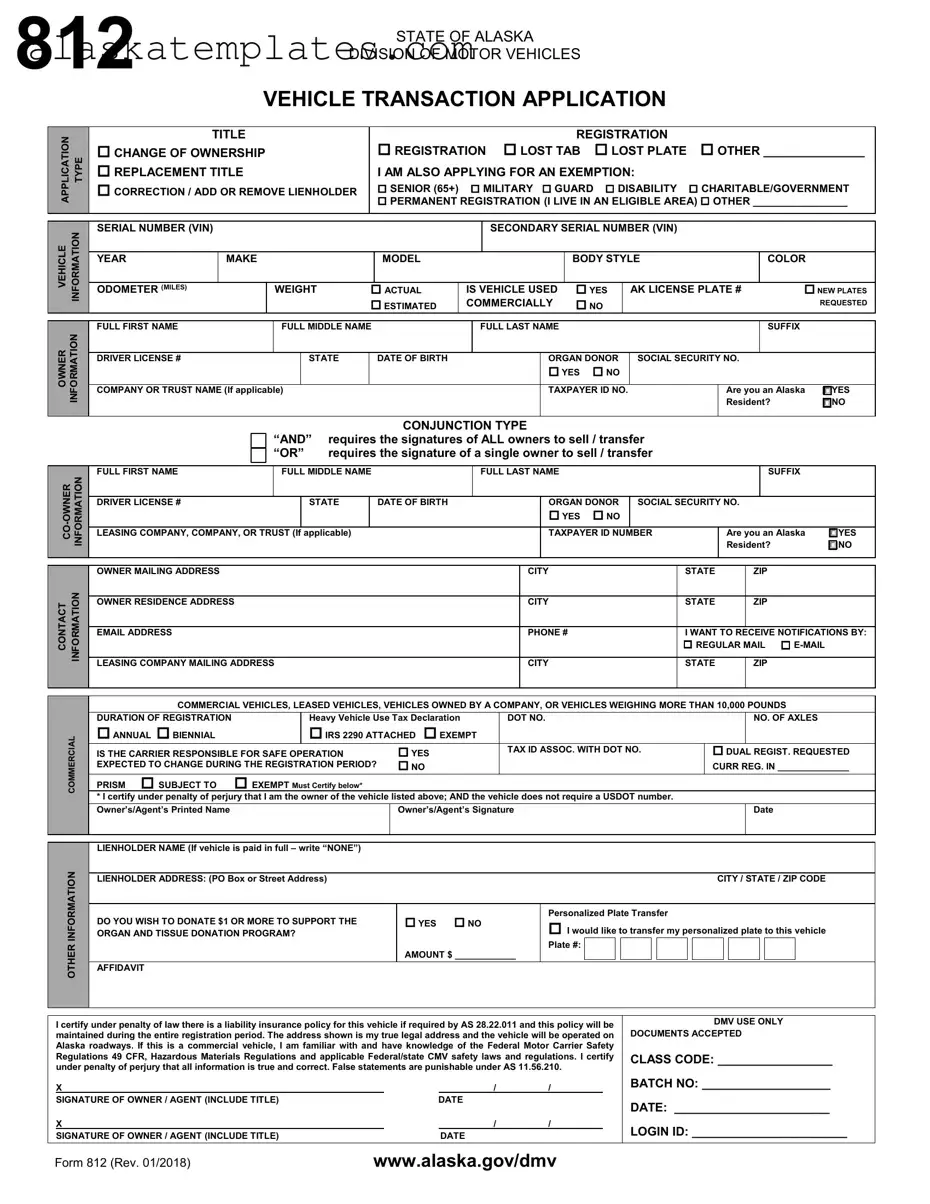 Fill in Your Alaska 812 Form