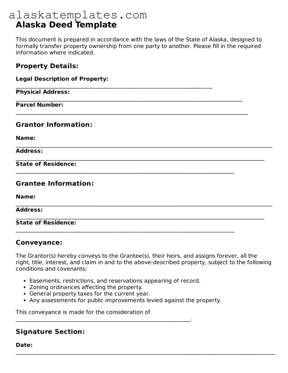 Free Alaska Deed Form