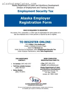 Fill in Your Alaska Employer Registration Form