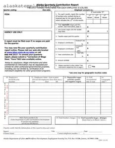 Fill in Your Alaska Quarterly Contribution Report Form