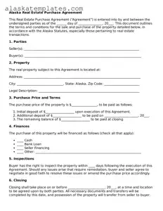 Free Alaska Real Estate Purchase Agreement Form
