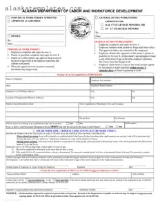 Fill in Your Alaska Work Permit Form