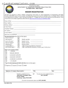 Fill in Your State Of Alaska Bidders Registration Form